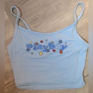 Playboy tank,blue with designs